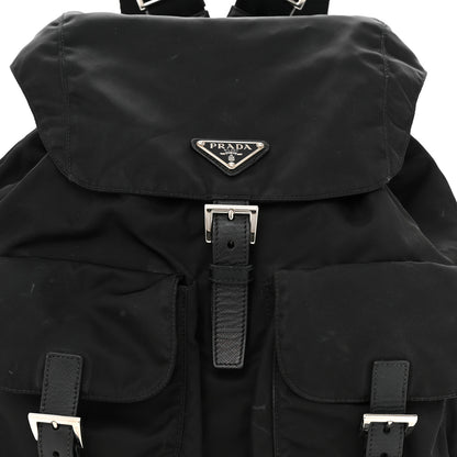 Prada Tessuto Nylon Saffiano Medium Backpack Black 8 of 12