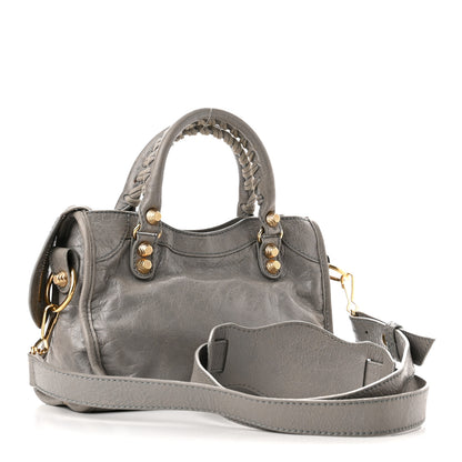 Balenciaga Agneau Giant 12 Gold Hardware Mini City Gris Pyrite 3 of 11