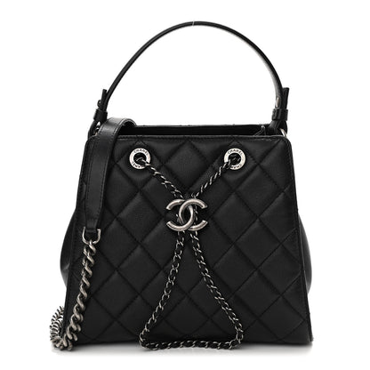 Chanel Caviar Quilted Small CC Bucket Bag Black 1 of 11