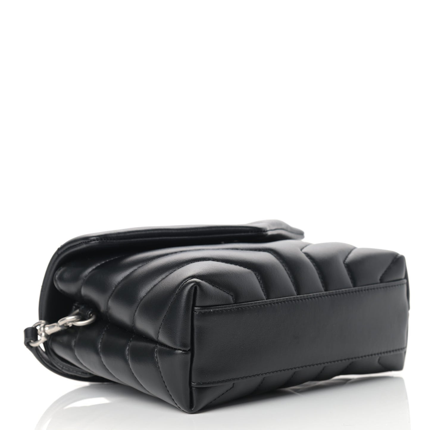 Calfskin Y Quilted Monogram Toy Loulou Crossbody Bag Black