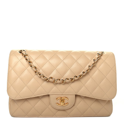 Chanel Caviar Quilted Jumbo Double Flap Beige Clair 1 of 4