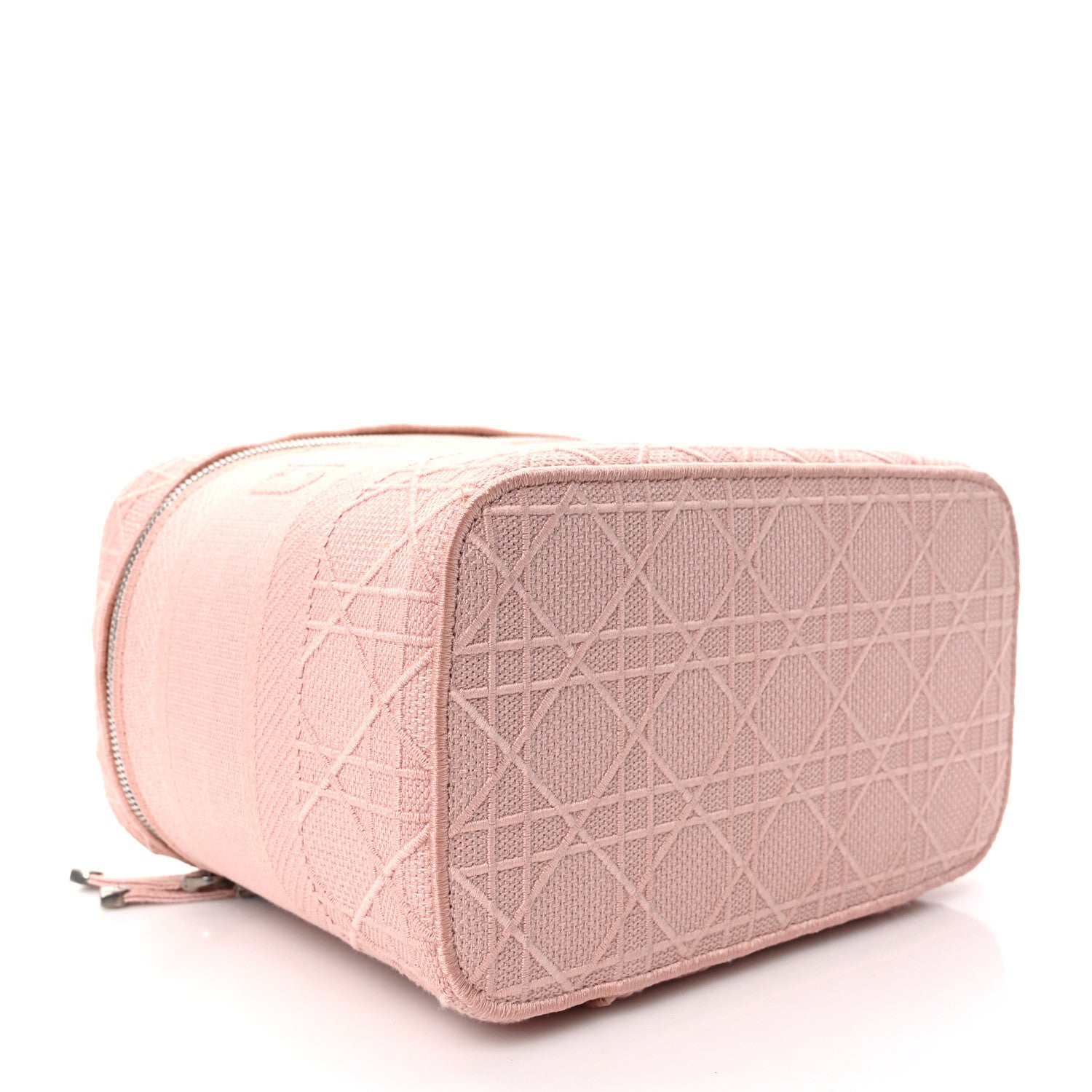 Christian Dior Canvas Embroidered Cannage Diortravel Vanity Case Bois de Rose 4 of 12