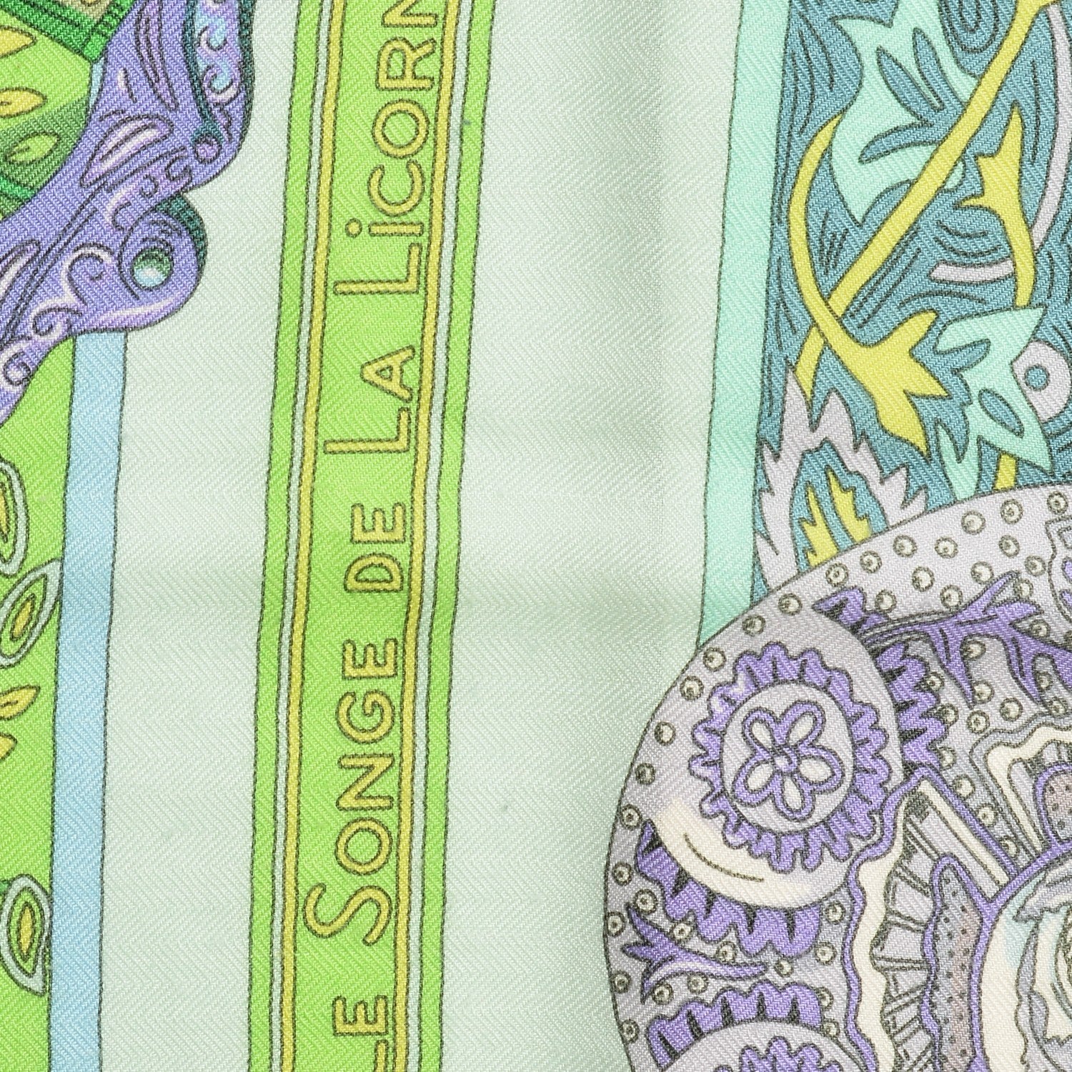 Hermes Cashmere Silk Le Songe De La Licorne Shawl 140 5 of 7