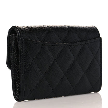 Chanel Caviar Quilted Flap Card Holder Black 3 of 10