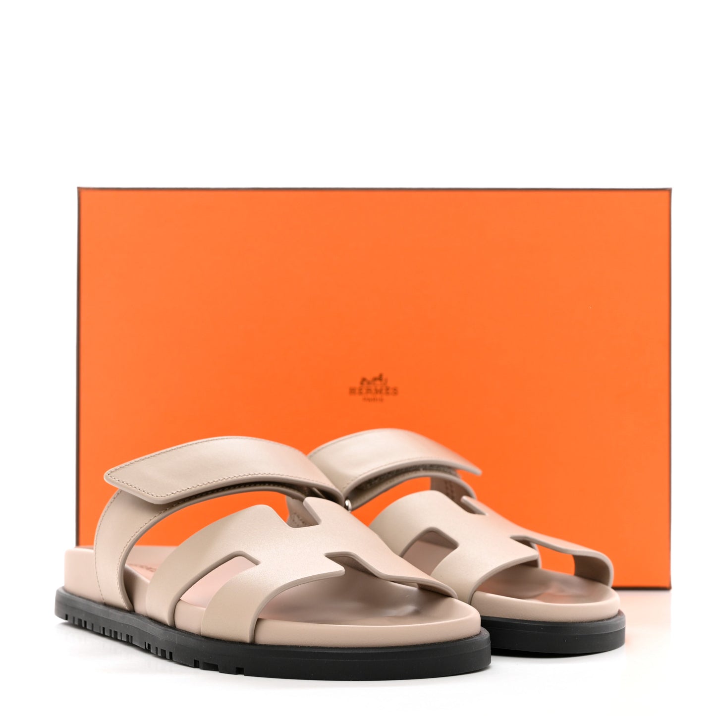 Calfskin Womens Chypre Sandals 35.5 Beige Mastic