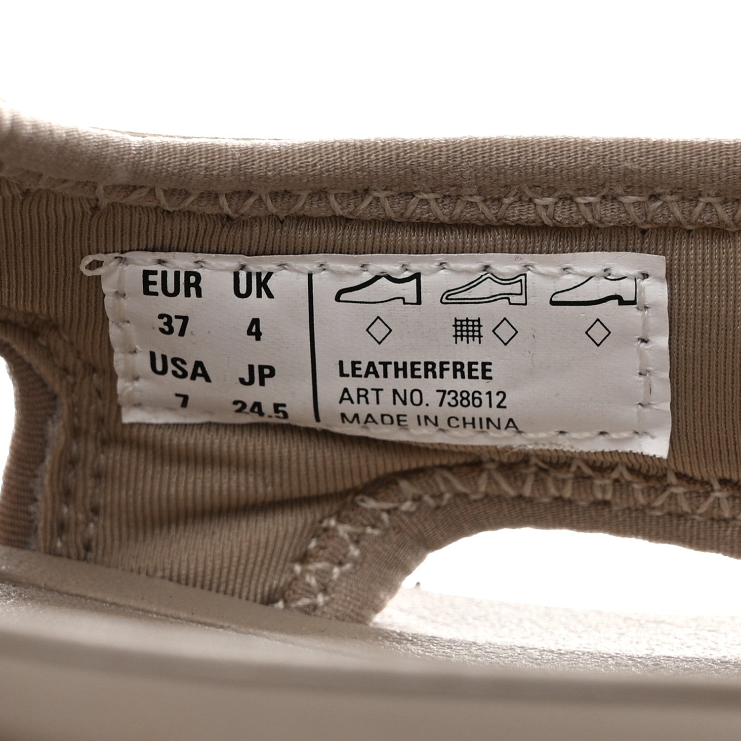 Balenciaga Fake Leather Womens Tourist Sandals 37 Taupe 8 of 9
