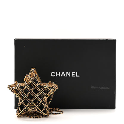 Chanel Metal CC Star Minaudiere Crossbody Gold Black 10 of 10