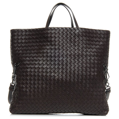 Bottega Veneta Nappa Intrecciato Messenger Tote Coffee Brown 1 of 7