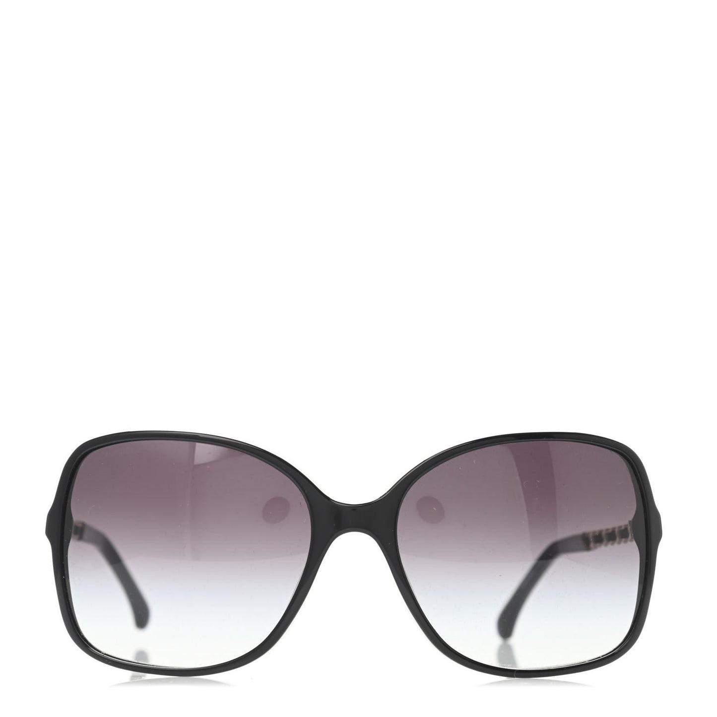 Lambskin Square Chain Sunglasses 5210-Q Black
