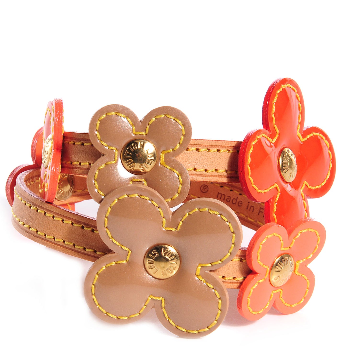 Patent Fleur Double Wrap Bracelet Orange