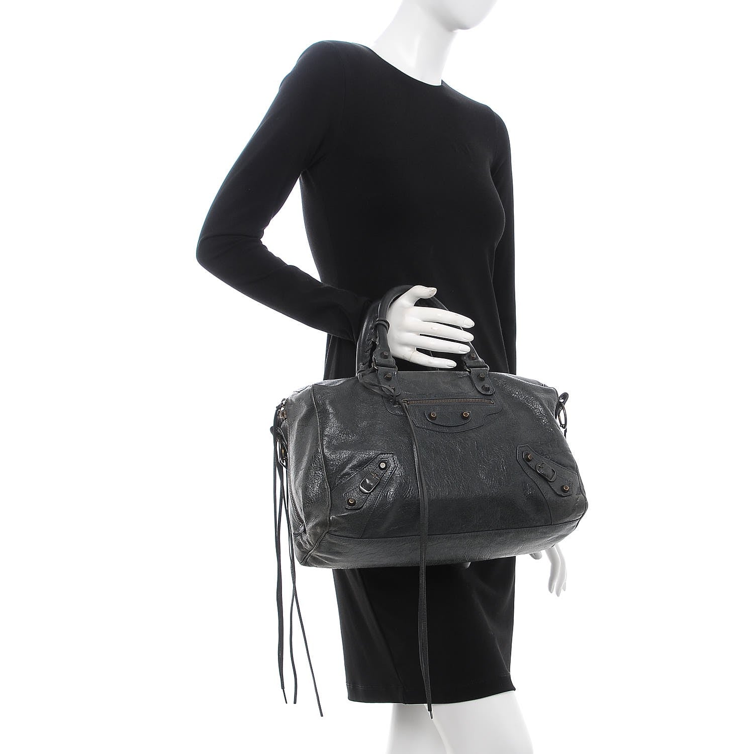 Balenciaga Agneau Classic Hardware Polly Anthracite 2 of 8
