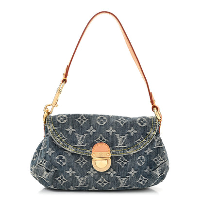 Louis Vuitton Monogram Denim Mini Pleaty Blue 1 of 11