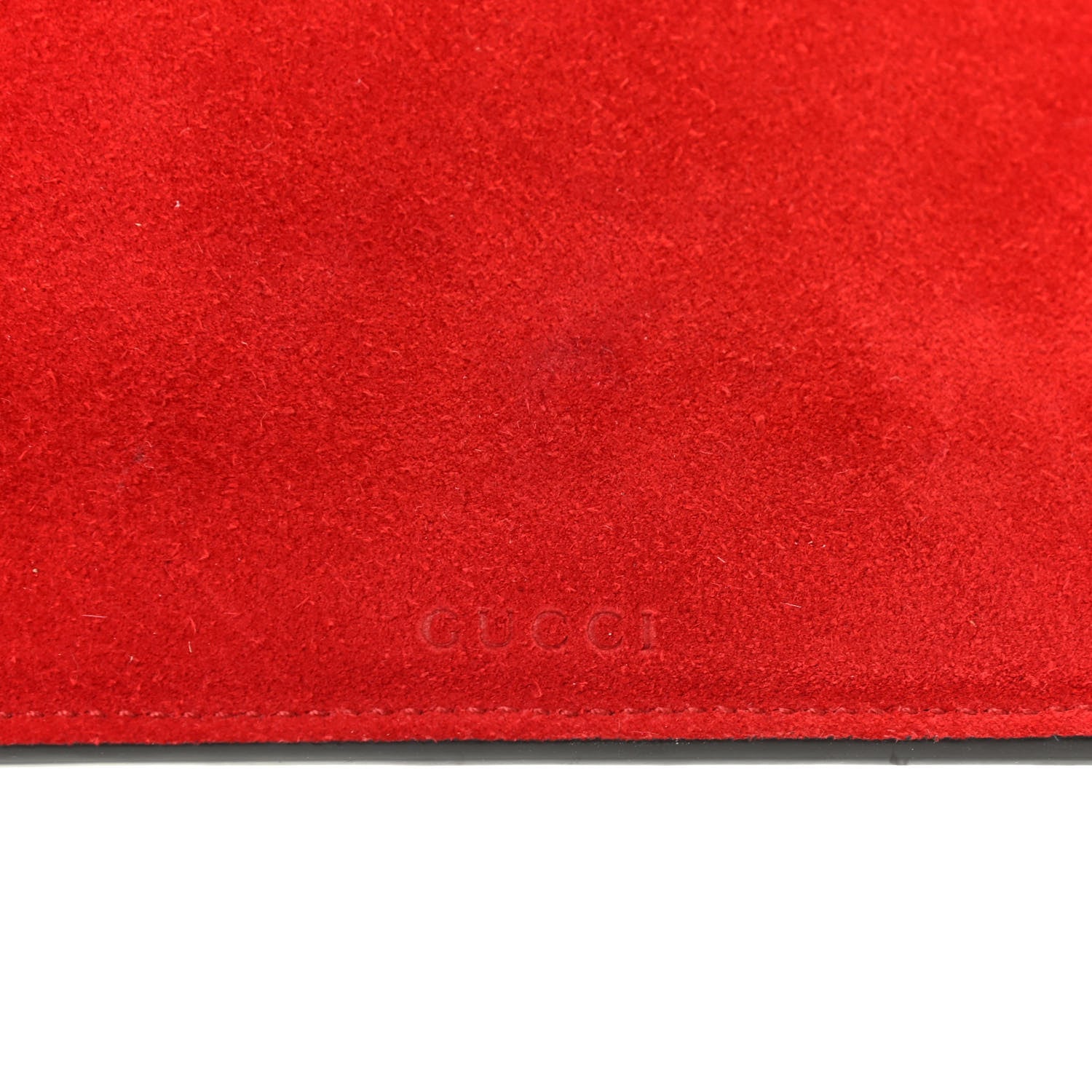 Gucci GG Supreme Monogram Blooms Suede Large Zip Pouch Blue 6 of 9