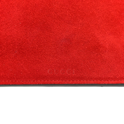 Gucci GG Supreme Monogram Blooms Suede Large Zip Pouch Blue 6 of 9