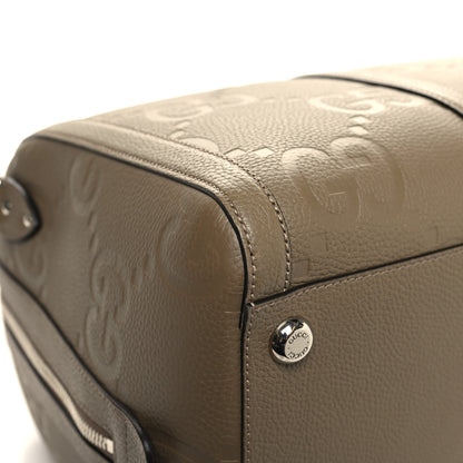 Gucci Piuma Calfskin Jumbo GG Embossed Large Duffle Bag Good Taupe 11 of 12