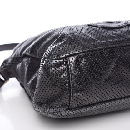 Chanel Glazed Calfskin Perforated Medium Rodeo Drive Tote Black 8 of 9