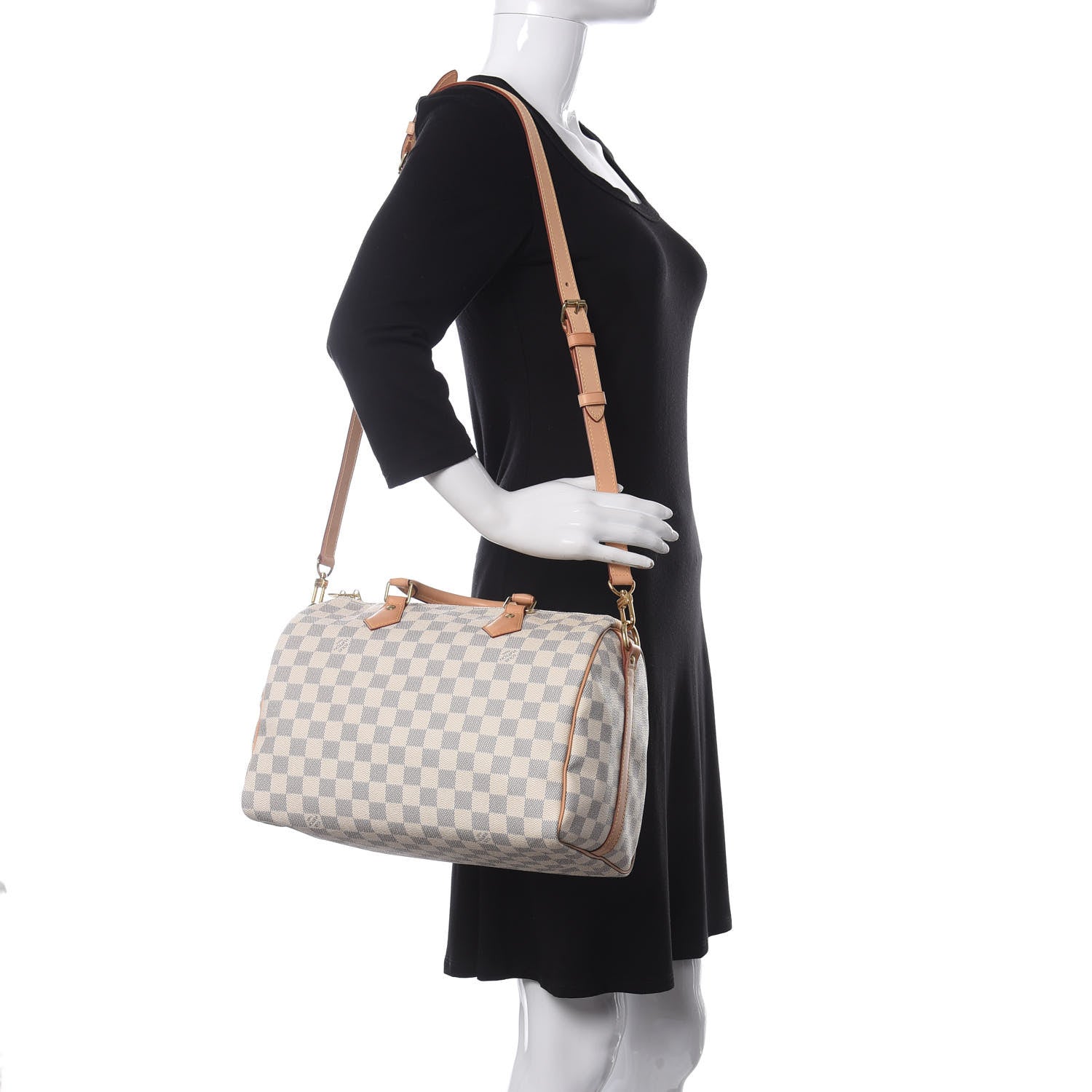 Louis Vuitton Damier Azur Speedy Bandouliere 30 3 of 12