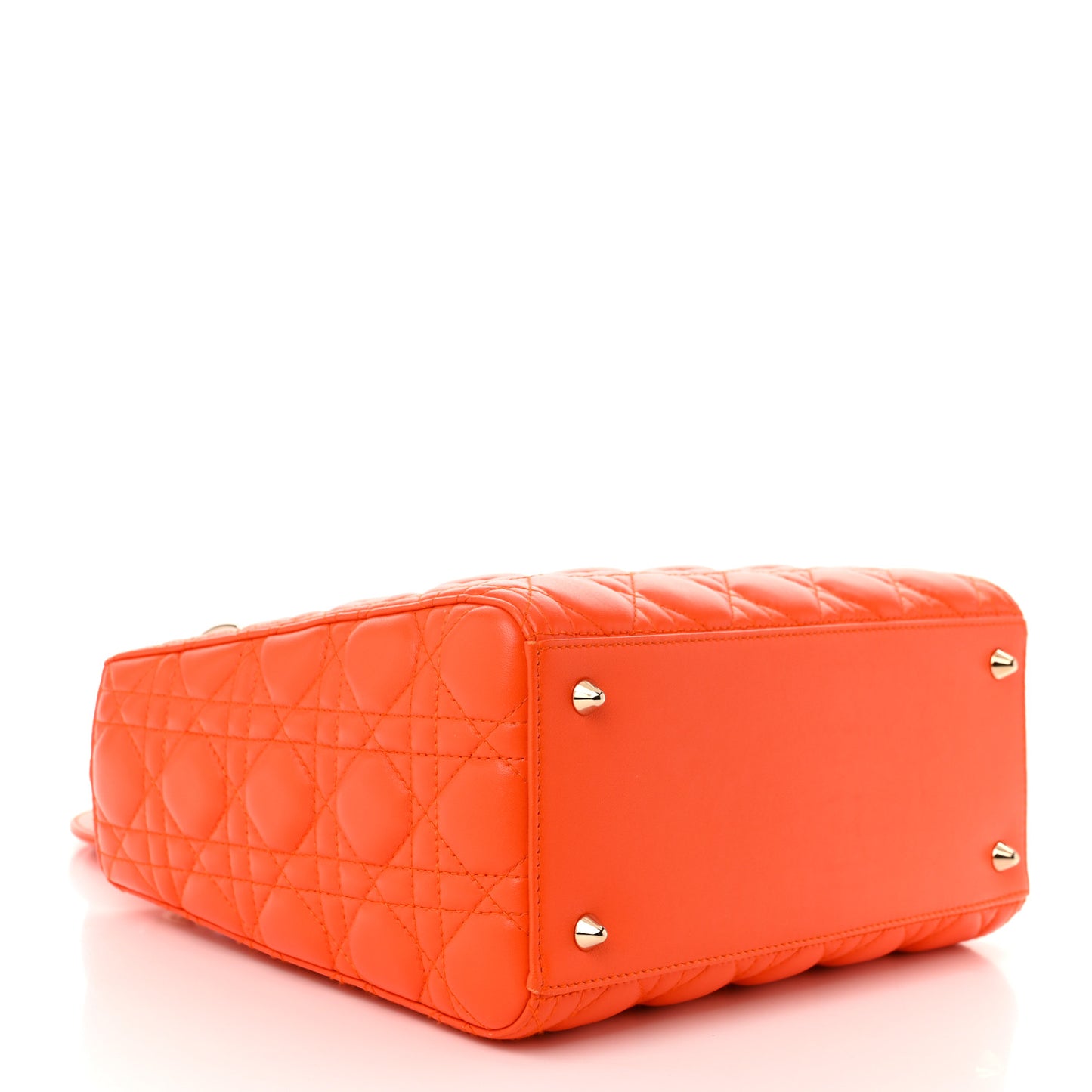 Lambskin Cannage Medium Lady Dior Orange