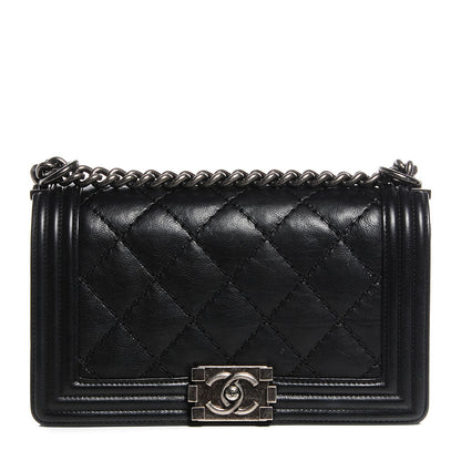 Chanel Calfskin Quilted Medium Boy Flap Black 1 of 18