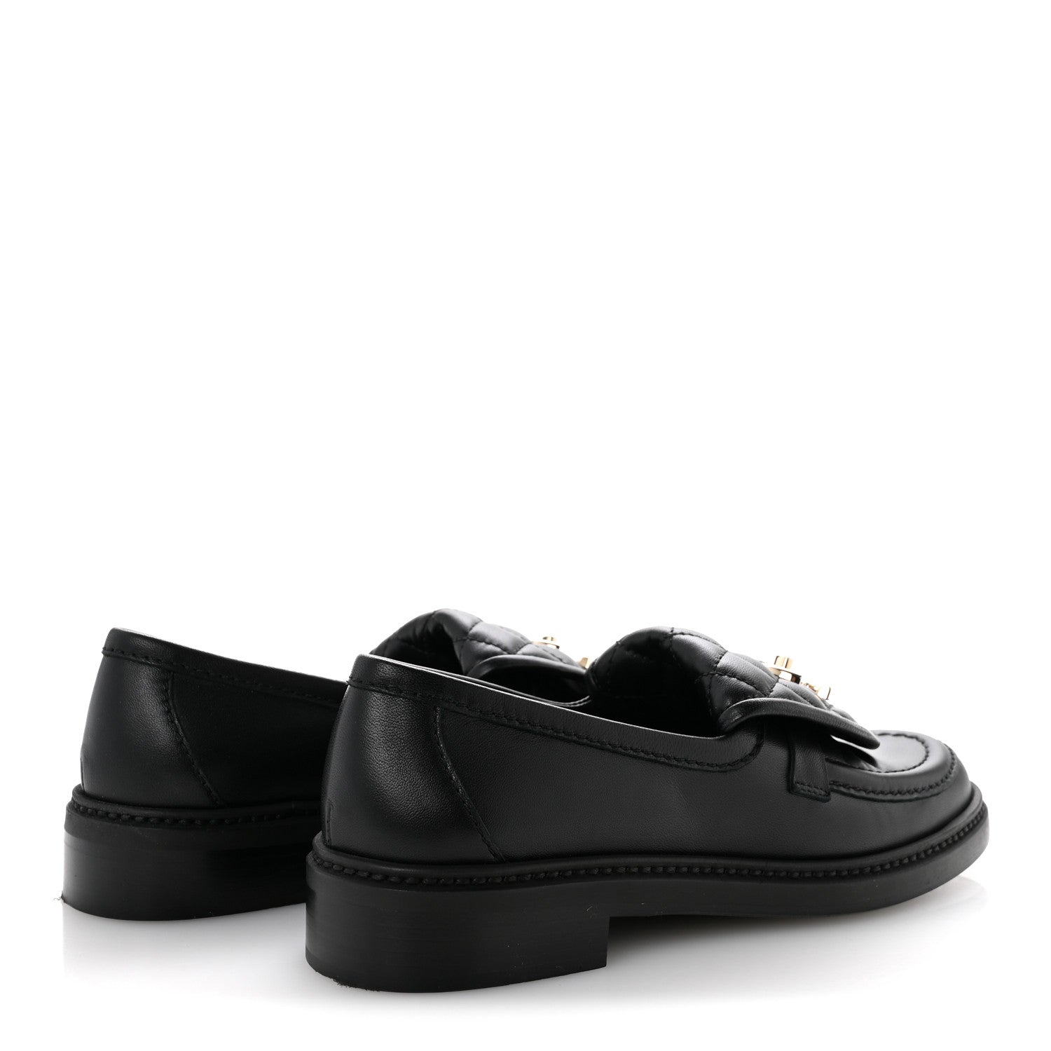 Chanel Lambskin Quilted CC Turnlock Loafers 36 Black 5 of 10