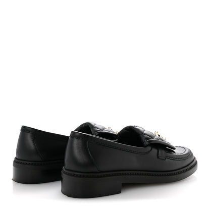 Chanel Lambskin Quilted CC Turnlock Loafers 36 Black 5 of 10