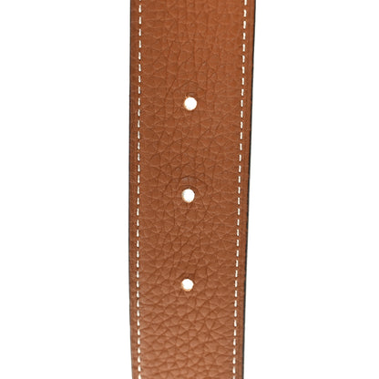 Hermes Tadelakt Togo 32mm H d'Ancre Belt Belt 80 Black Gold 4 of 7