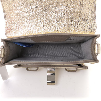 Proenza Schouler Textured Metallic Lambskin Micro PS1 Satchel Light Gold 6 of 6
