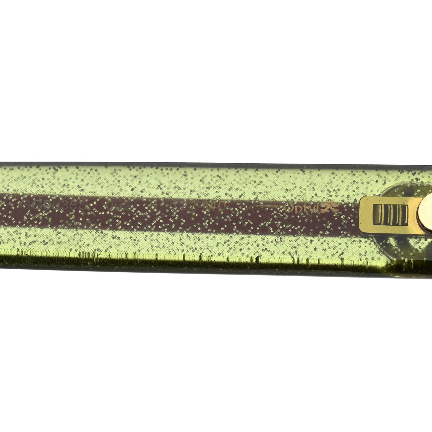 Acetate Square Frame Web Glitter Sunglasses GG0036S Black Green