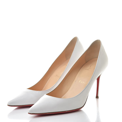 Christian Louboutin Kid Decollete 554 85 Pumps 37 White 3 of 23