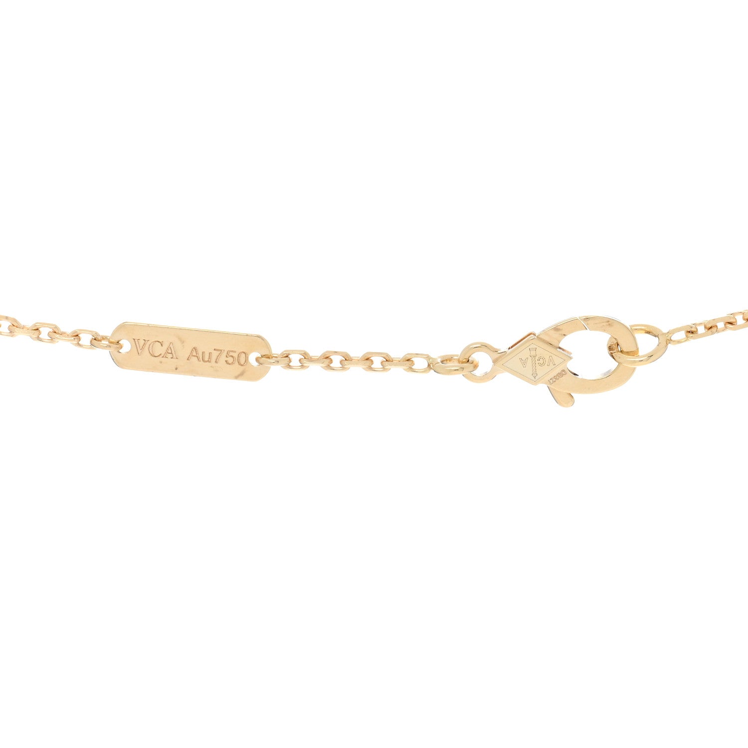 Van Cleef & Arpels 18K Yellow Gold Black Onyx Vintage Alhambra Pendant Necklace 4 of 5