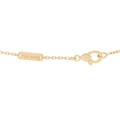 Van Cleef & Arpels 18K Yellow Gold Black Onyx Vintage Alhambra Pendant Necklace 4 of 5