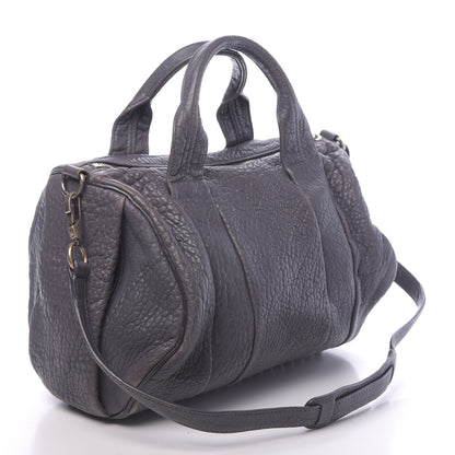 Alexander Wang Pebbled Lambskin Rocco Tundra Silver Hardware 3 of 12