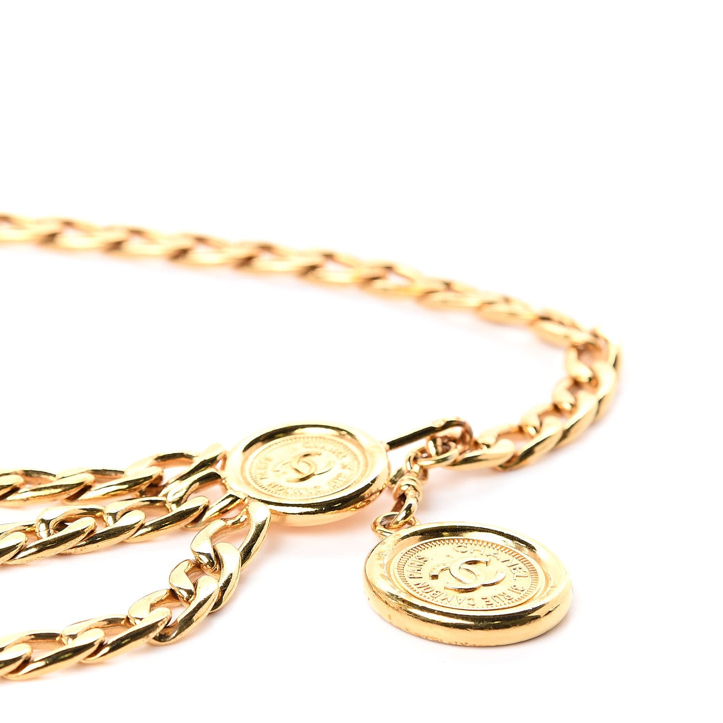 Chain CC 31 Rue Cambon Medallion Belt Gold