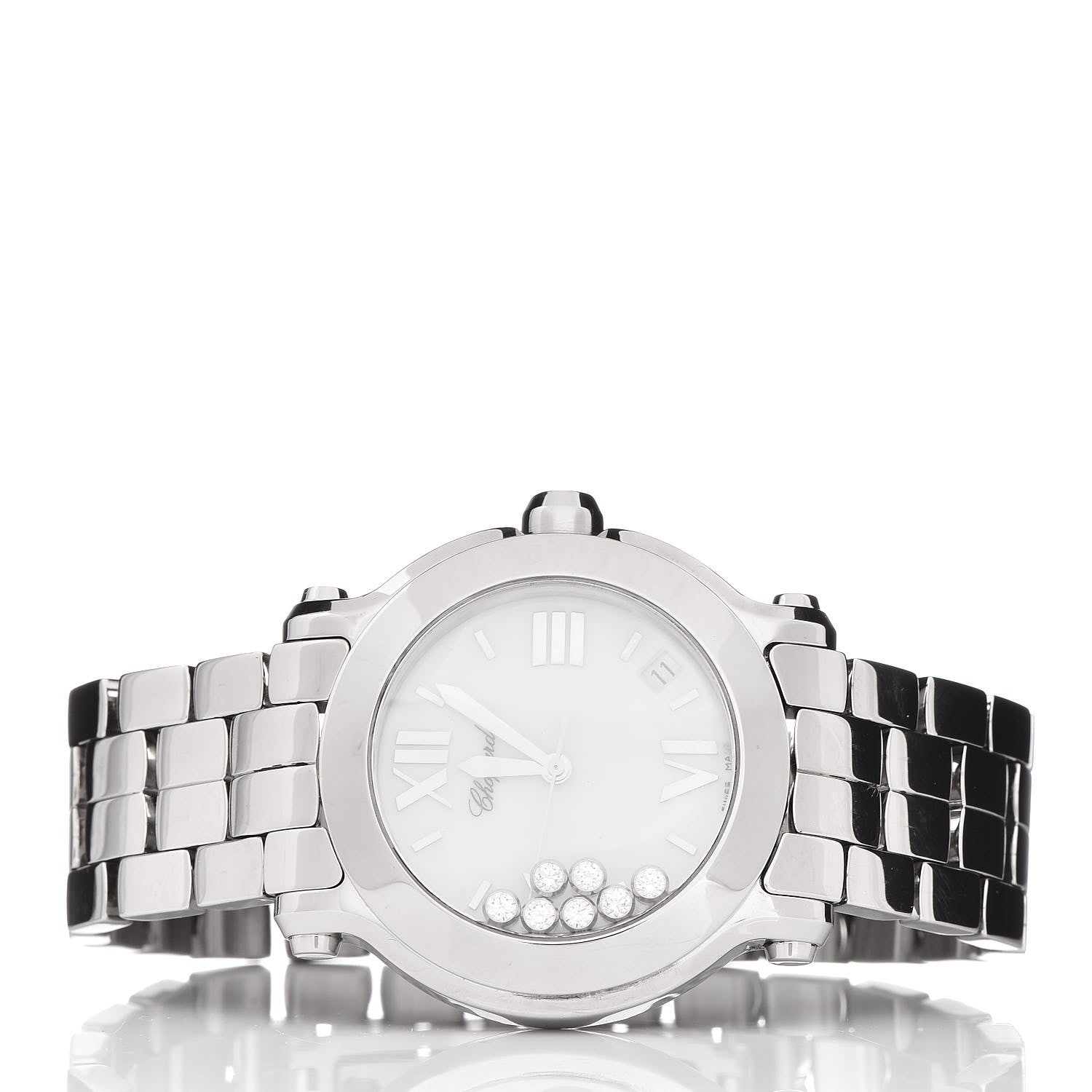 Chopard Stainless Steel 7 Diamond 36mm Happy Sport Quartz Watch 3 of 7