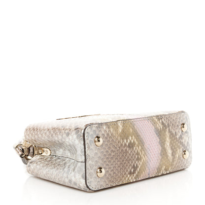 Louis Vuitton Metallic Snakeskin Capucines Mini Dore 4 of 9