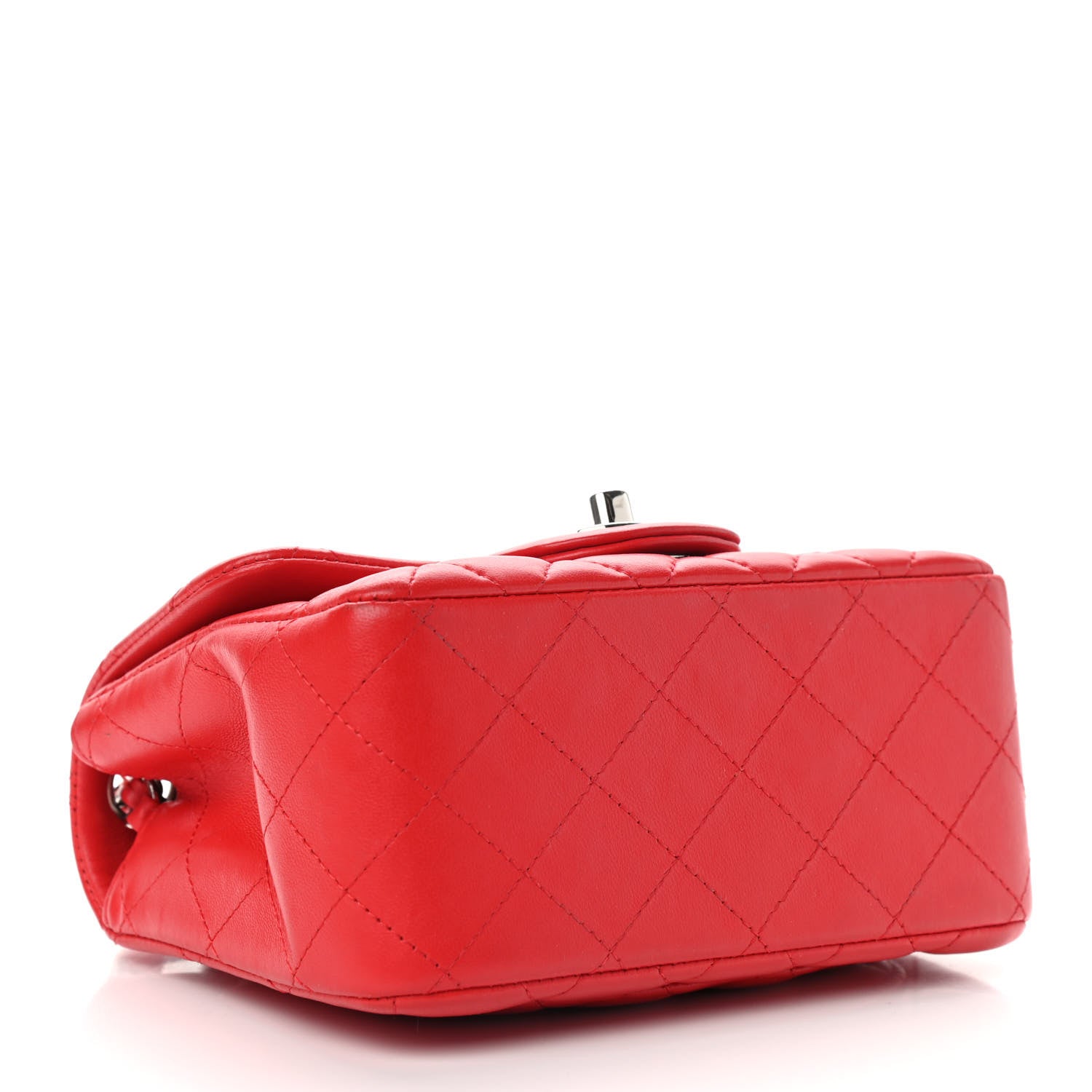 Chanel Lambskin Quilted Mini Square Flap Red 4 of 16