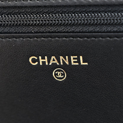 Chanel Caviar Quilted Boy Wallet On Chain WOC Black 7 of 12