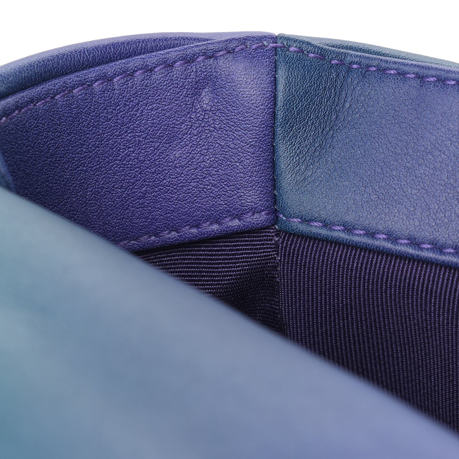 Chanel Tie Dye Calfskin Quilted Medium Chanel 19 Flap Blue Purple 10 of 13