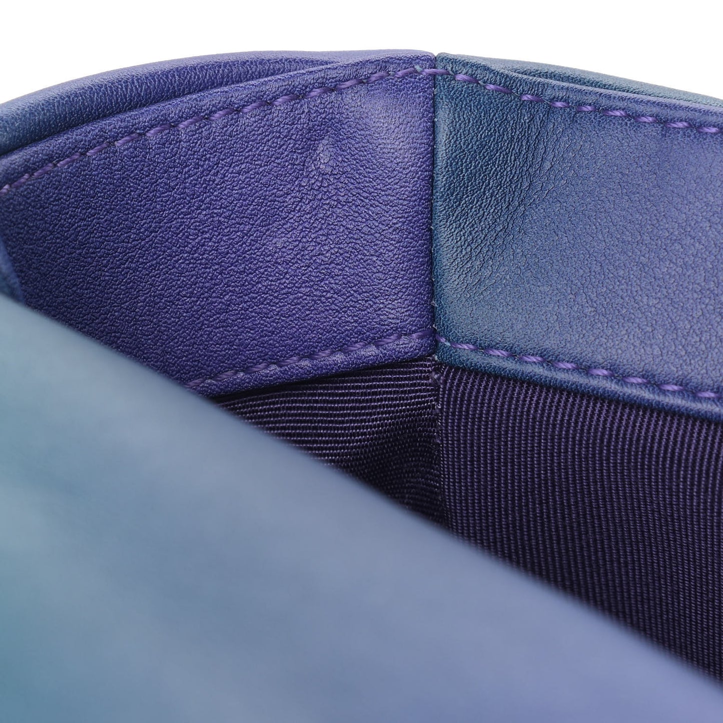 Tie Dye Calfskin Quilted Medium Chanel 19 Flap Blue Purple