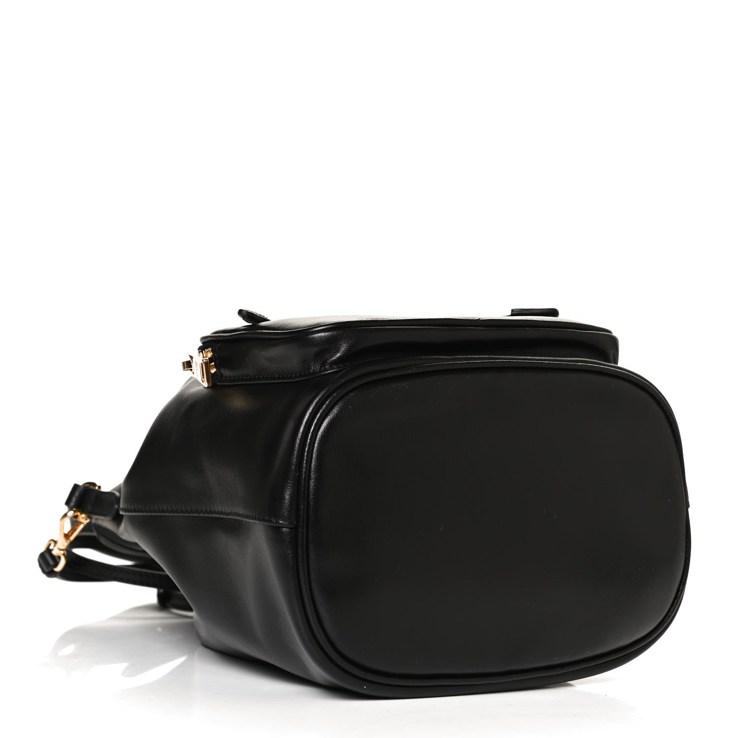 Prada Light Calfskin Saffiano Mini Bucket Crossbody Bag Black 3 of 11