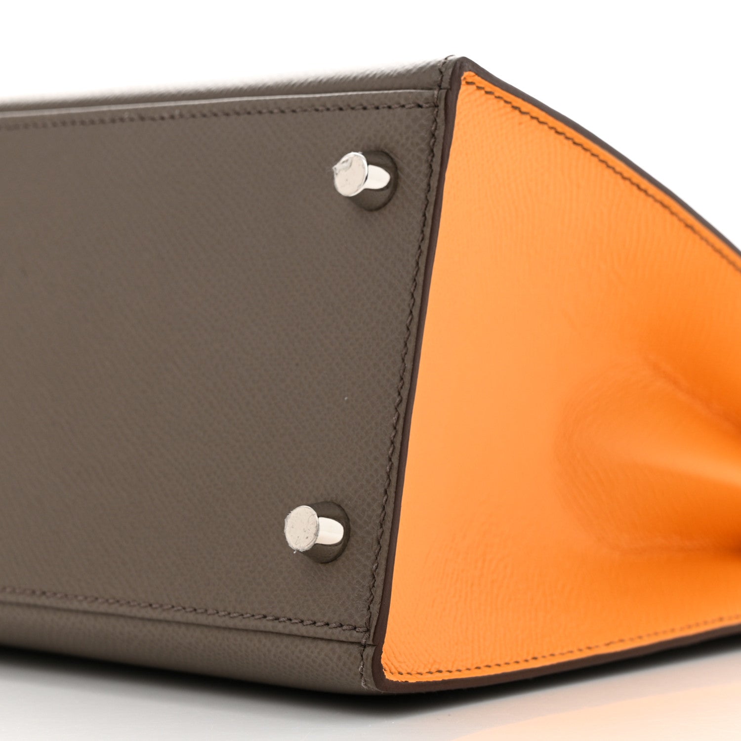 Hermes Epsom Horseshoe Kelly Sellier 28 Etain Jaune D'or 10 of 11