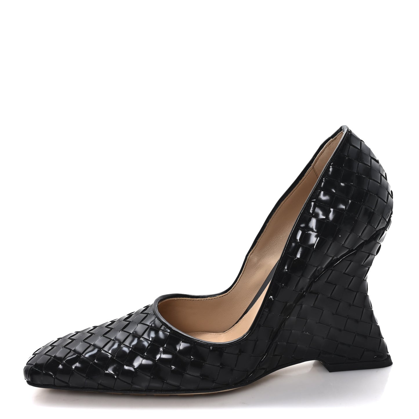 Nappa Intrecciato Comet Pumps 38 Black