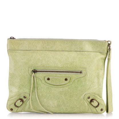 Balenciaga Chevre Flat Handle Clutch Pistachio 1 of 18
