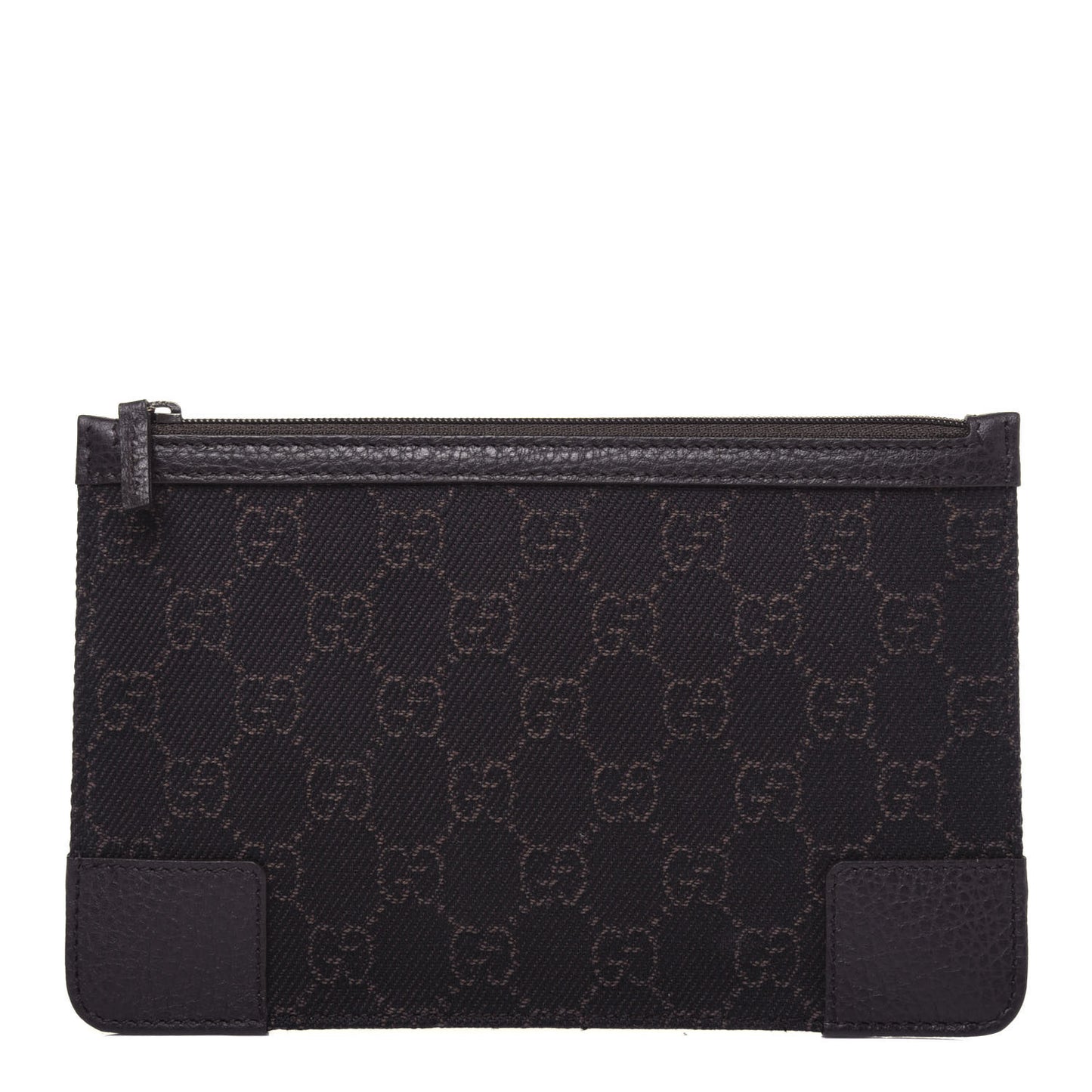 Monogram Zip Pouch Dark Brown