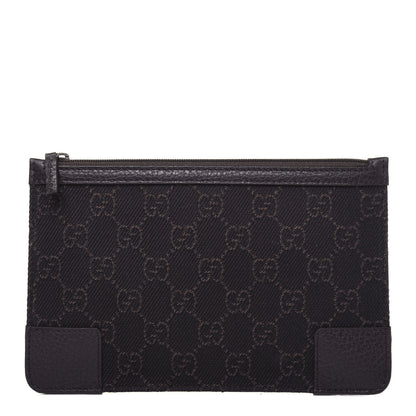Gucci Monogram Zip Pouch Dark Brown 1 of 10