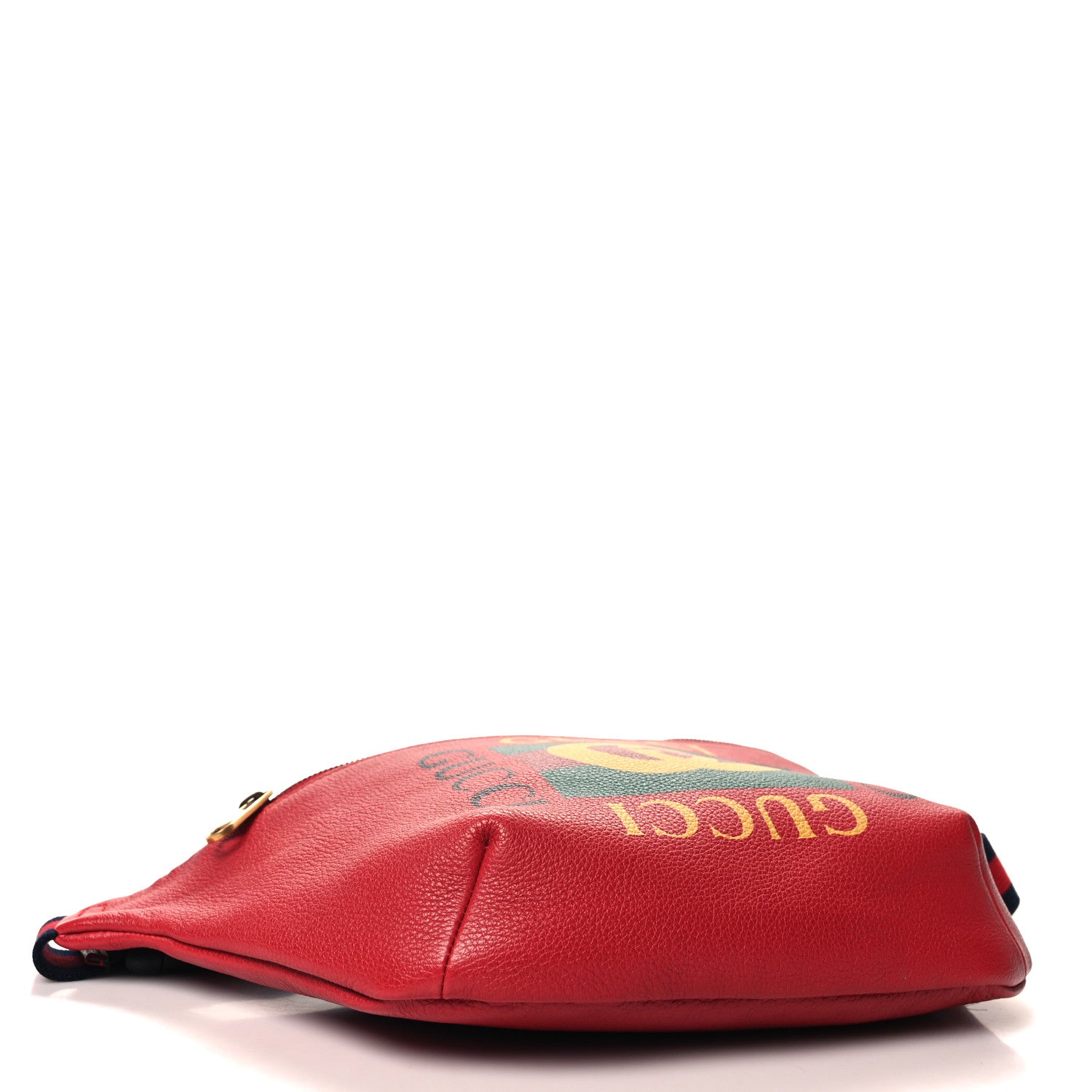 Gucci Grained Calfskin Logo Belt Bag Hibiscus Red 4 of 11