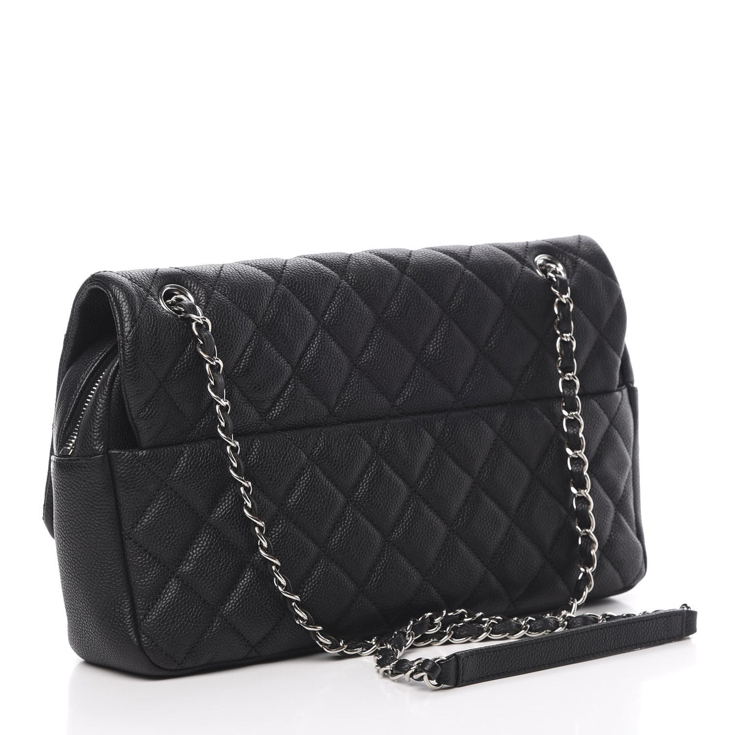 Caviar Quilted Jumbo Easy Flap Black
