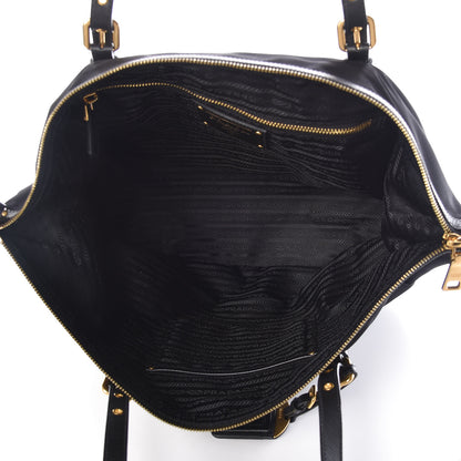 Prada Tessuto Nylon Saffiano Jacquard Logo Tote Black 5 of 9