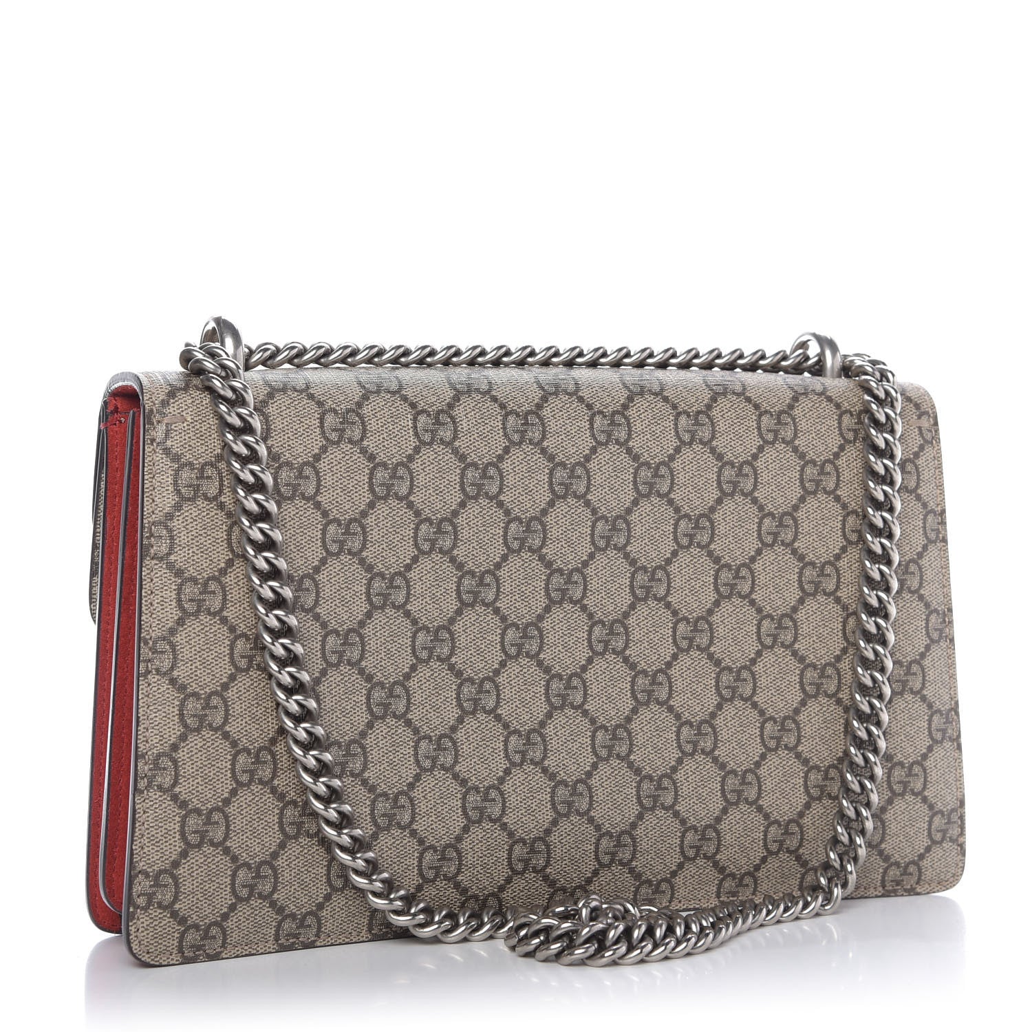 Gucci GG Supreme Monogram Small Dionysus Shoulder Bag Red 3 of 9