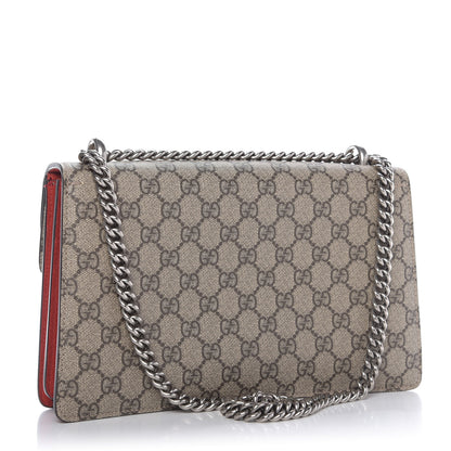 Gucci GG Supreme Monogram Small Dionysus Shoulder Bag Red 3 of 9